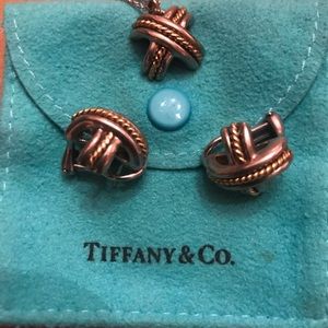 Tiffany & Co X Necklace & Earrings Set 750/925